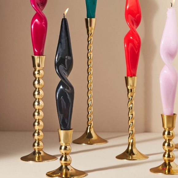 Anthropologie Glossy Twist Taper Candle - Picture 8 of 14